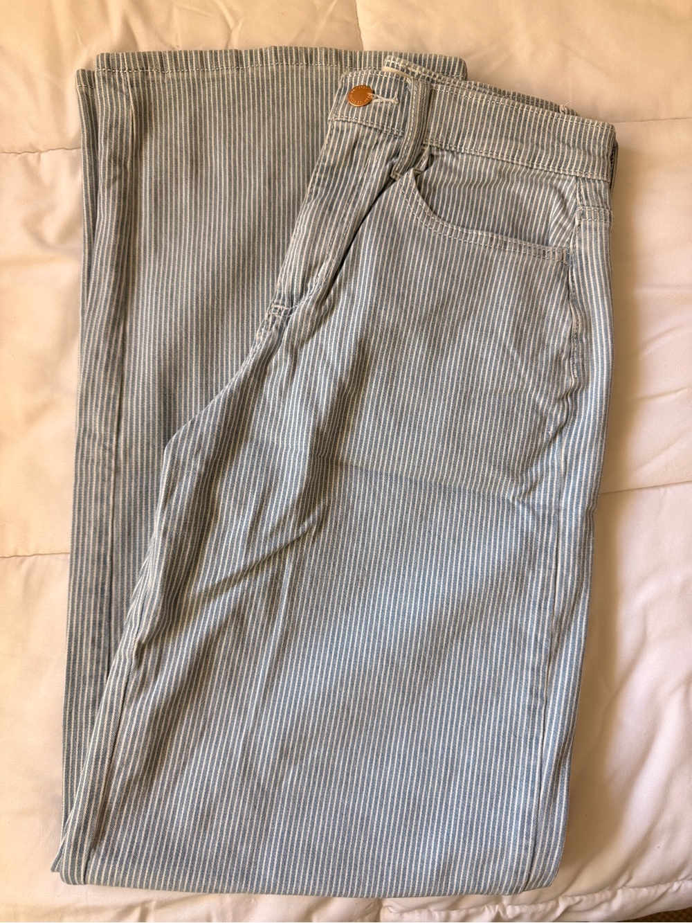 Women’s Light Blue Pinstripe Casual Pants